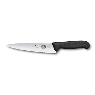 Нож разделочный VICTORINOX Fibrox с волнистым лезвием 19 см